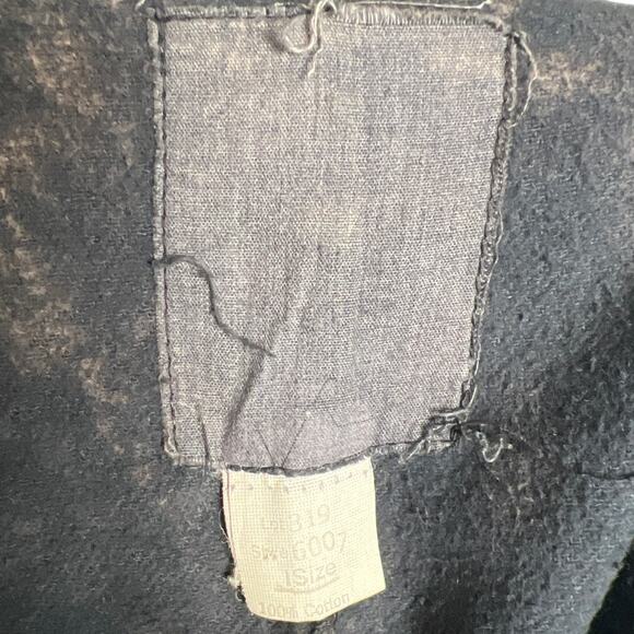 One Size 100% Cotton Faded Jumpsuit Button Up Gray - Picture 3 of 9